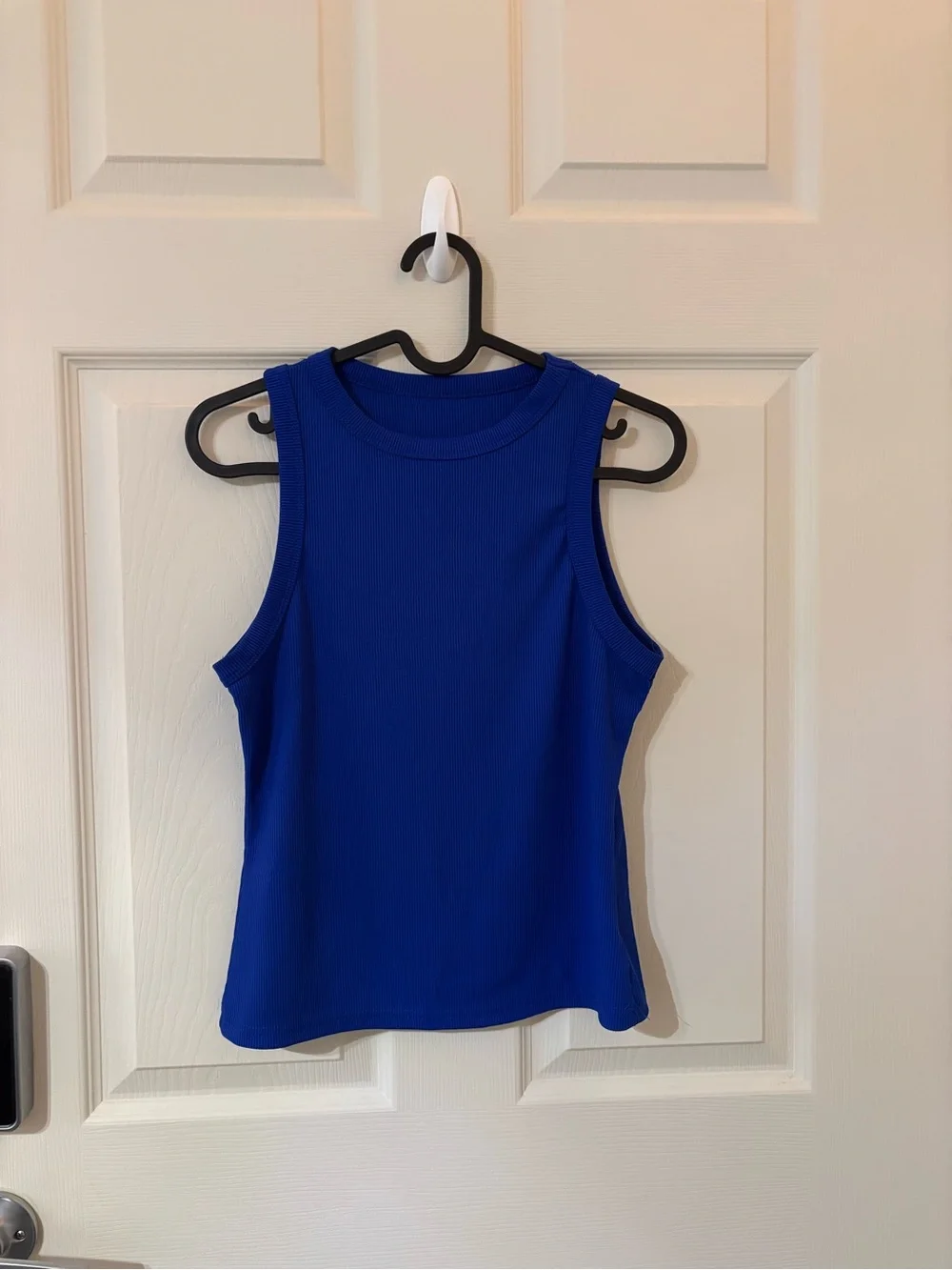 Sleeveless Ribbed Tank Top in Royal Blue